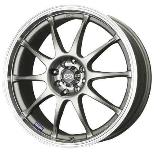 Enkei J10 17x7 5x112/5x120 38 ET 72.56 CB Silver with Machined Lip (409-770-16SP)