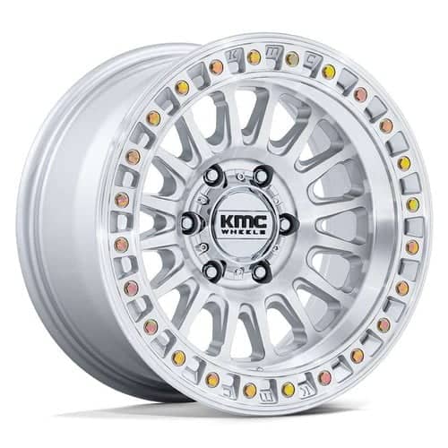 KMC KM552 IMS 17x8.5 5x127 25 ET 71.5 CB Gloss Silver w/Machined Face (KM552SD17855025)