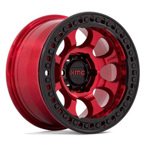 KMC KM237 Riot Beadlock Candy Red w/Black Ring (KM237QB17855000)