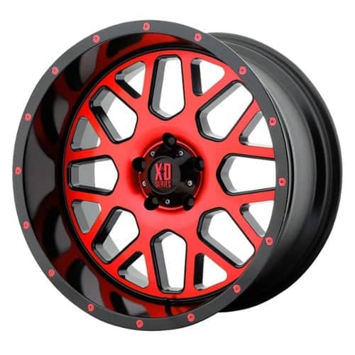 XD Series XD820 Grenade Satin Black Machined Face w/Red Tinted Clear Coat (XD82021050524NRC)