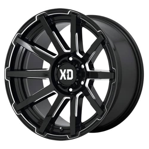 XD Series XD847 Outbreak 18x9 8x180 12 ET 124.2 CB Gloss Black Milled (XD84789088312)