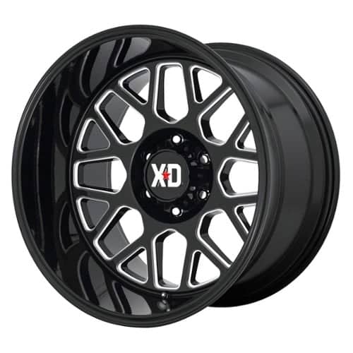 XD Series XD849 Grenade 2 20x10 6x139.7 12 ET 106.1 CB Gloss Black / Milled (XD84921068312)