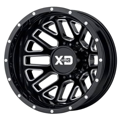 XD Series XD843 Grenade Dually Rear 17x6.5 8x210 -155 ET 154.3 CB Gloss Black Milled (XD843765893155N)