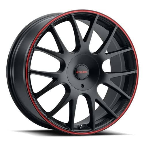 Kalon Wheels 206 Talon 16x7 5x112 / 5x120 38 ET 73 CB Satin Black Red (206GQ-1670EH38)