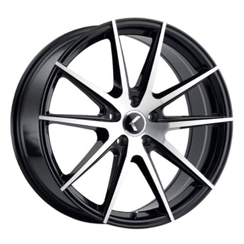 Kraze KR193 Turismo Gloss Black with Machined Face (KR193-7831BM38)