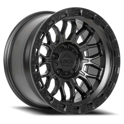 Lock Off-Road Combat 20x10 8x165.1 -18 ET 125.2 CB Matte Black with Matte Black Ring (COMBAT2186MB)