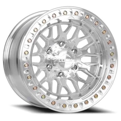 Lock Off-Road Invader 17x9 6x139.7 -38 ET 106.2 CB Machined with Clear Coat (INVADER7969MC38N)
