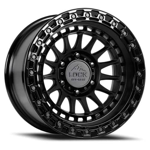 Lock Off-Road Mojave 17x9 8x180 -12 ET 124.3 CB Matte Black with Gloss Black Ring (MOJAVE7988GB12N)