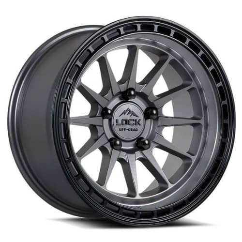 Lock Off-Road Baja Matte Gray w/ Matte Black Ring (BAJA7963MGMBR12N)