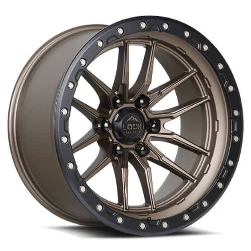 Lock Off-Road Krawler 17x9 6x139.7 -12 ET 106.2 CB Matte Bronze w/ Matte Black Ring (KRAWLER7969MRMBR)