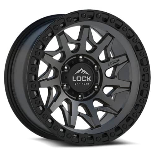 Lock Off-Road Lunatic Matte Gray w/ Matte Black Ring (LUNATIC7957MGMBR)