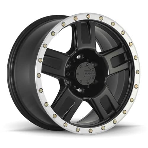 Mamba M18 20x9 6x139.7 -12 ET 106.1 CB Matte Black w/Machine Bead Lip & Bolts (M182983N12B)