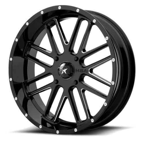 MSA Offroad M35 Bandit 18x7 4x137 0 ET 112 CB Gloss Black Milled (M35-018737M)
