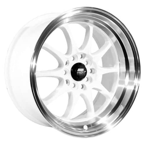 MST MT11 16x8 5x100/5x114.3 15 ET 73.1 CB White w/Machined Lip (11-6817-15-WHTL)