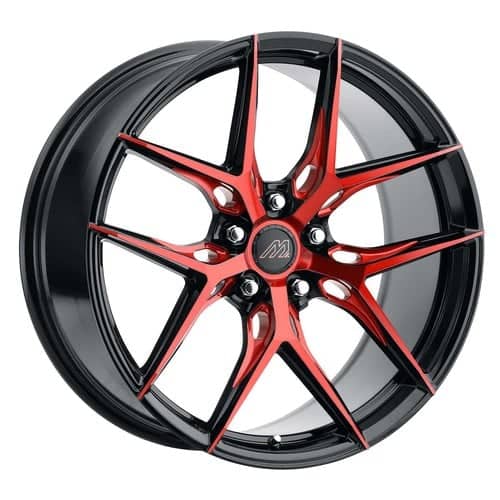 Mach MF.12 Gloss Black / Red Machined Face / Red Mill Machined (MF12-2090Z10FGBRR)