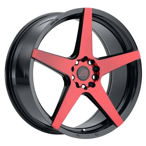Mach MP.52 Gloss Black / Red Machined Face (MP52-1775B35FGBRF)