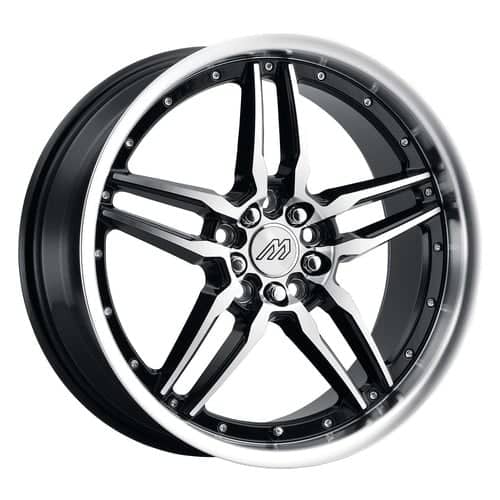 Mach MP.57 Gloss Black / Machined Lip / Chrome Rivets (MP57-1880D42FGBML)
