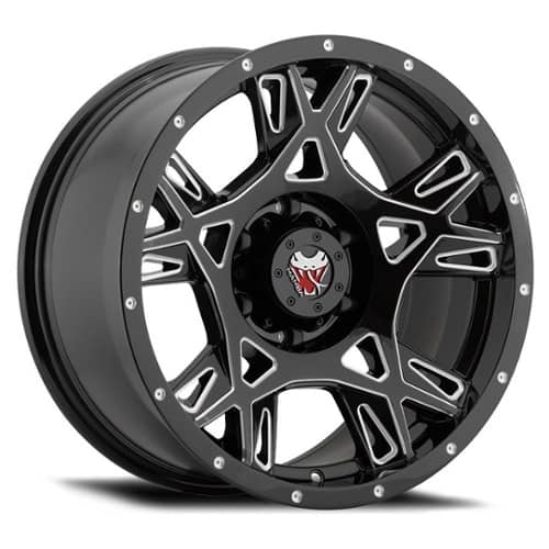 Mamba M24 20x9 5x150 12 ET 110.1 CB Gloss Black/Ball Cut Accents (M242950125)