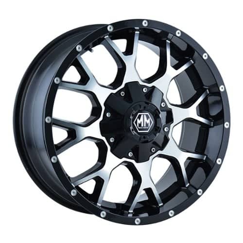 Mayhem 8015 Warrior Black w/Machined Face (8015-7956B)