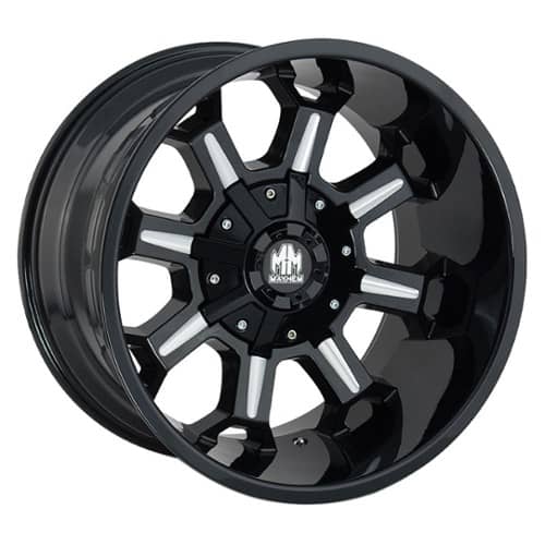 Mayhem 8105 Combat 18x9 5x150/5x139.7 18 ET 110 CB Black w/Milled Spokes (8105-8997M18)