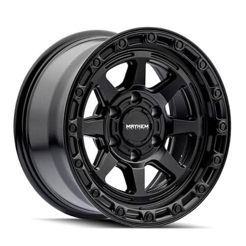 Mayhem 8306 Ridgeline 17x8.5 6x139.7 6 ET 106.1 CB Satin Black (8306-7883MB6)