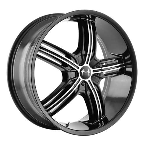 Mazzi Galaxy 365 20x8.5 5x112/5x120 35 ET 72.56 CB Black w/Machined Face (365-2809B)