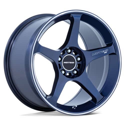 Motegi MR159 Battle V 18x9.5 5x120 0 ET 74.1 CB Obsidian Blue/Machined Stripe (MR159LD18955200)