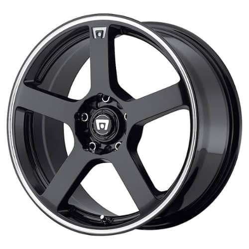 Motegi MR116 16x7 5x112/5x114.3 40 ET 72.56 CB Gloss Black w/Machined Flange (MR11667046340)