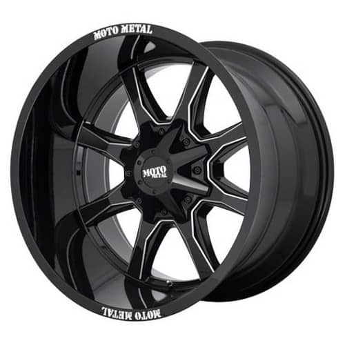 Moto Metal MO970 17x8 8x180 0 ET 124.2 CB Gloss Black / Milled Spoke (MO970780883B00)