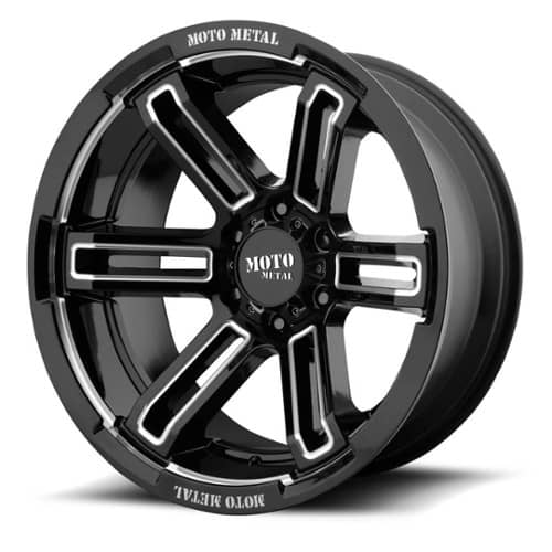 Moto Metal MO991 Ruckus 20x12 8x170 -44 ET 125.5 CB Gloss Black Milled (MO99121287344N)