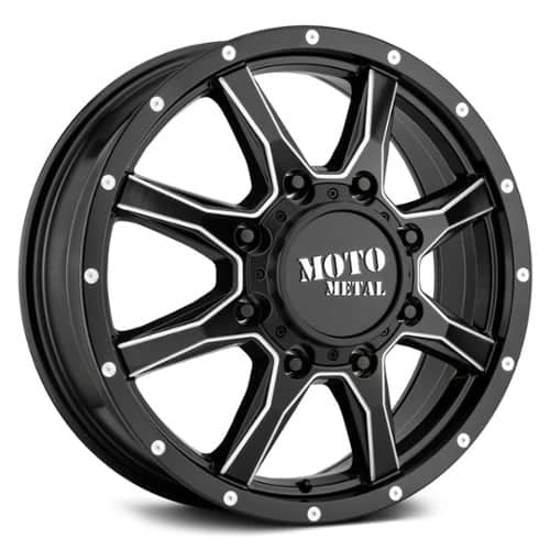 Moto Metal MO995 Dually Front 20x8.25 8x210 127 ET 154.3 CB Satin Black Milled (MO995208897127)