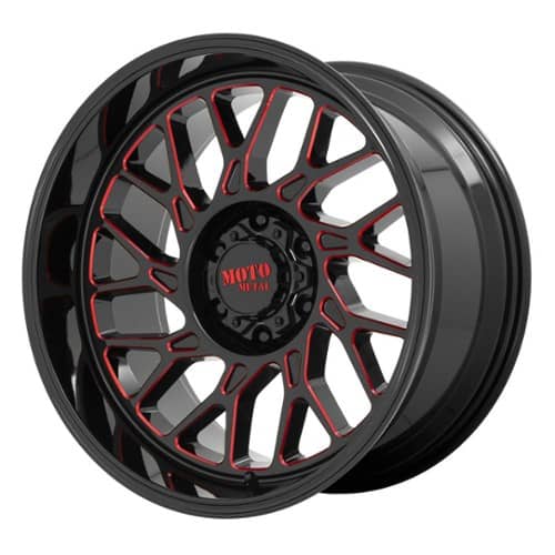 Moto Metal MO805 Predator Gloss Black Milled With Red Tint (MO80521050918N)