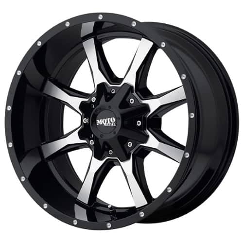 Moto Metal MO970 17x9 5x127/5x139.7 -12 ET 78.3 CB Gloss Black With Machined Face (MO97079035312N)
