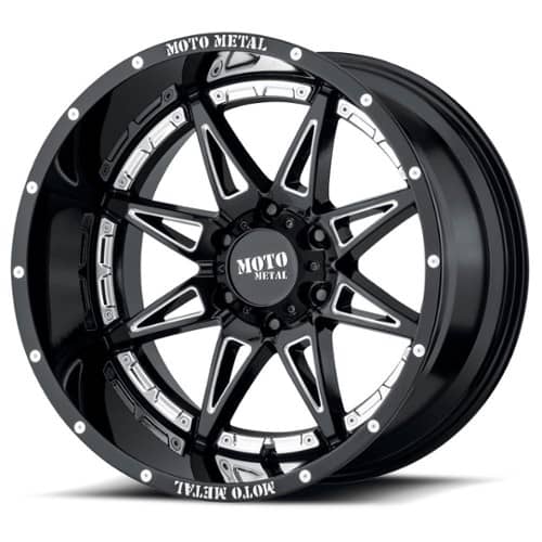 Moto Metal MO993 Hydra 20x12 8x165.1 -44 ET 125.5 CB Gloss Black Milled (MO99321280344N)