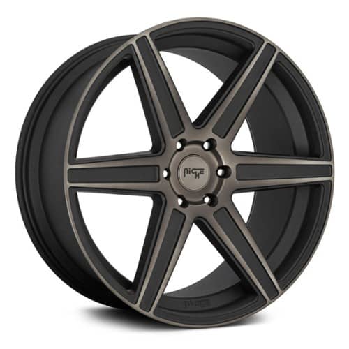 Niche Carina M236 Matte Black with Machined Face and Double Dark Tint (M236200543+40)