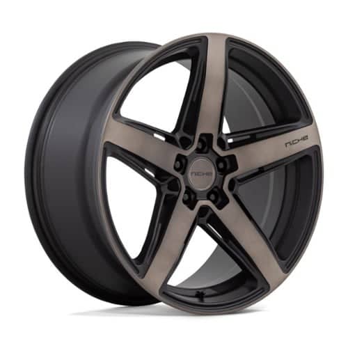 Niche M271 Teramo 18x8 5x114.3 40 ET 72.56 CB Matte Black w/Double Dark Tint Face (M271188065+40)