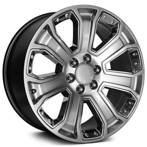 OE Creations 113 22x9 6x139.7 24 ET 78.1 CB Hyper Silver Dark w/Chrome Accents (113HC-2295824)