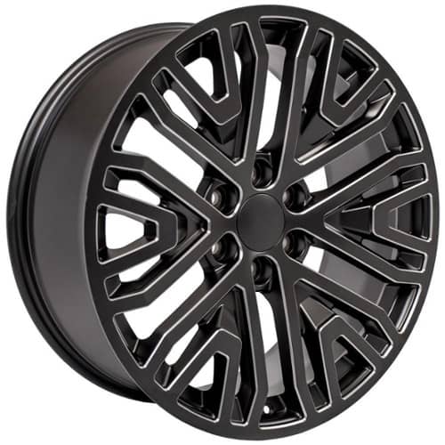 OE Replica Wheels CV37 Black with Milled Edge (CV3720090655028B1M)