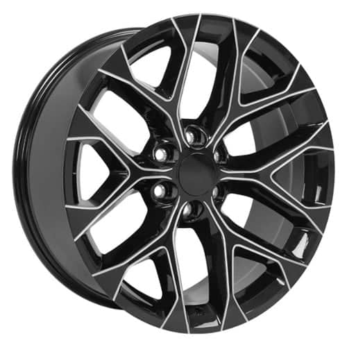 OE Replica Wheels CV98 Black with Milled Edge (CV9822090655024BM)