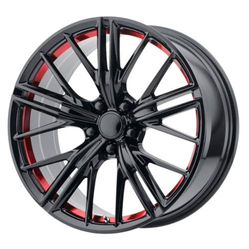 Performance Replicas PR194 20x10 5x120 35 ET 67 CB Gloss Black / Red Machined (194RS-211235)