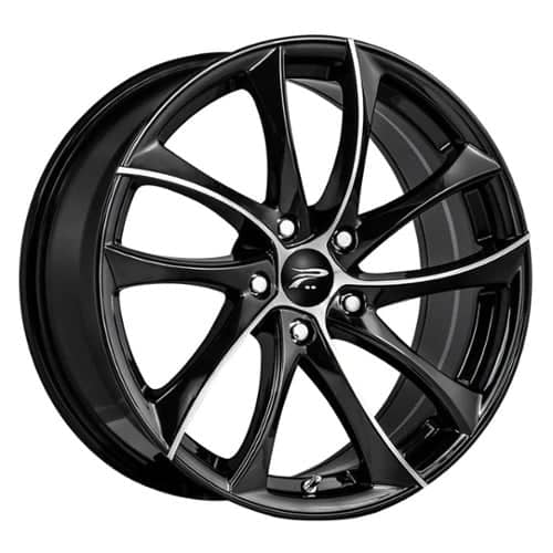 Platinum 438U Gyro Gloss Black w/ Diamond Cut Face & Clear-Coat (438-6780U+40)