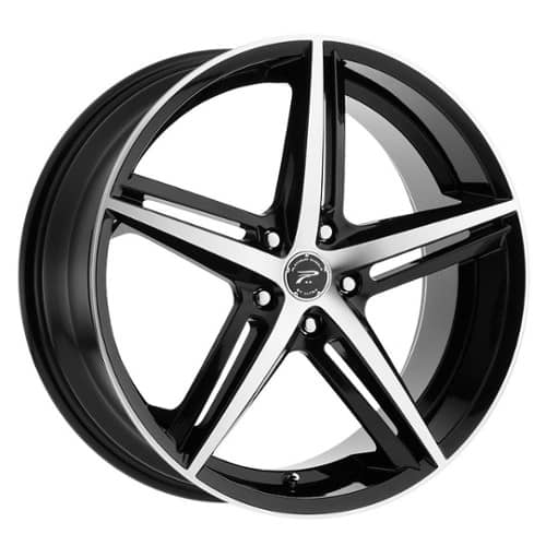 Platinum 440U Smooth Trip 18x8 5x114.3 40 ET 72.56 CB Gloss Black w/ Diamond Cut Face & Clear-Coat (440-8866U+40)