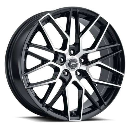 Platinum 459U Retribution Gloss Black with Diamond Cut Face and Clear Coat (459-7880U+35)