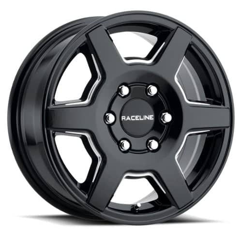 Raceline 156B Surge Gloss Black with Milled Spokes (156B-66556+45)