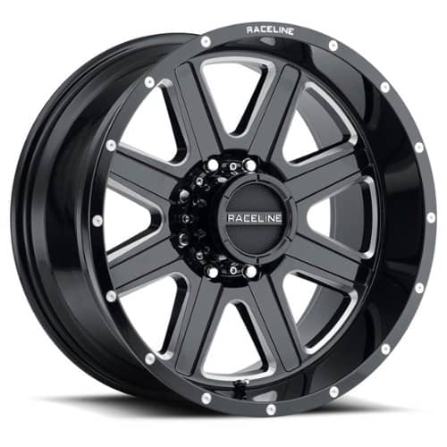 Raceline 940M Hostage Gloss Black & Milled (940M-68012-00)