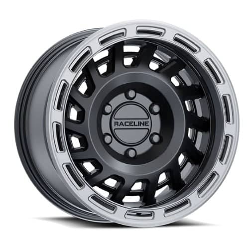 Raceline 957BS Halo Satin Black w/Silver Ring (957BS-78562-00)