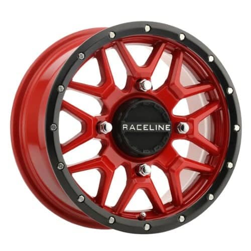 Raceline A94R Krank 15x7 4x156 10 ET 132.5 CB Red/Black Simulated Beadlock (A94R-57056+10)