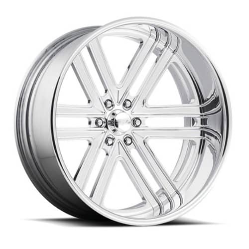Raceline Outbreak 6 24x14 -51 to 25.4 ET 108 CB Polished (RL42414-out6)