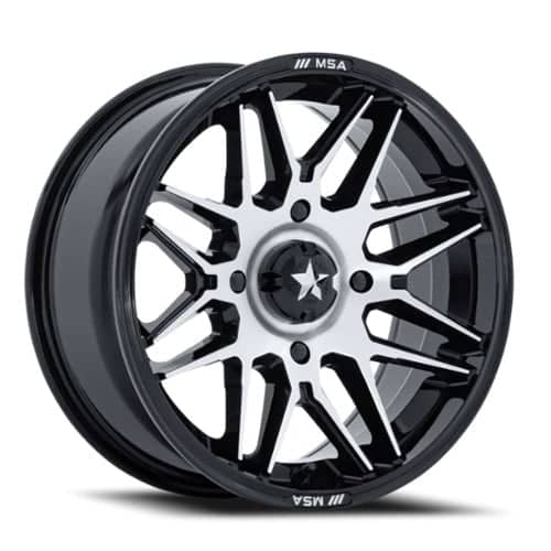 MSA Offroad Radar UTV 14x7 4x137 -47 ET 96.0 CB Gloss Black (MA052BD14704847N)