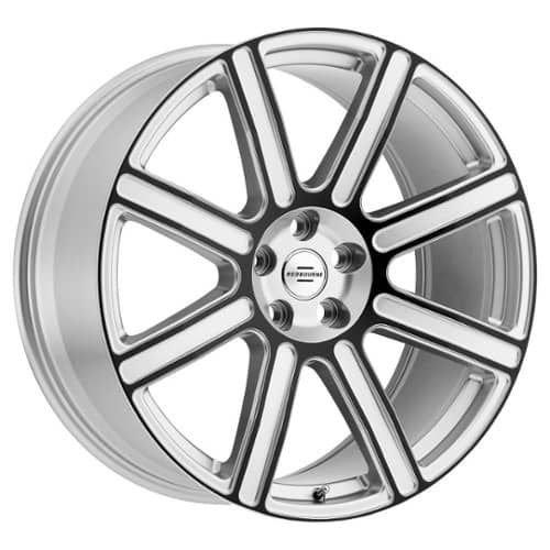 Redbourne Wilks 20x9.5 5x120.65 32 ET 72.56 CB Silver with Gloss Black Face (2095RDW325120S72)
